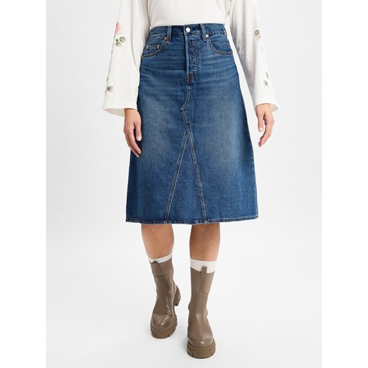 Levi's Dżinsowa spódnica damska Kobiety Bawełna denim jednolity ze sklepu vangraaf w kategorii Spódnice - zdjęcie 178429234