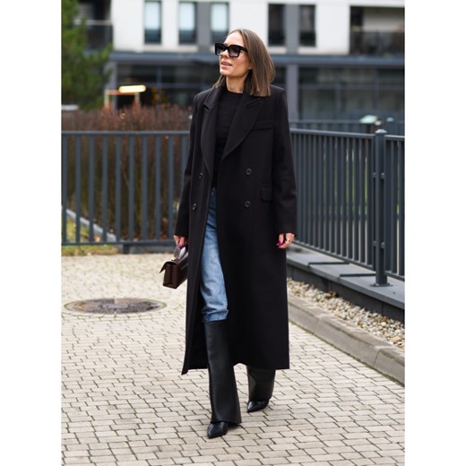 FORSETI Płaszcz Emija ocieplany czarny  , Rozmiar: M/L ze sklepu forseti.net.pl w kategorii Płaszcze damskie - zdjęcie 178430694