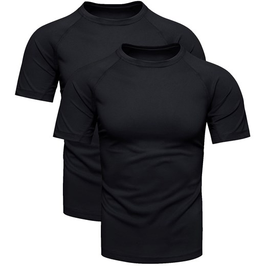2-pak męski t-shirt czarny Recea ze sklepu Recea.pl w kategorii T-shirty męskie - zdjęcie 178431254