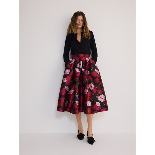 Reserved - Spódnica midi w kwiaty - wielobarwny ze sklepu Reserved w kategorii Spódnice - zdjęcie 178431824
