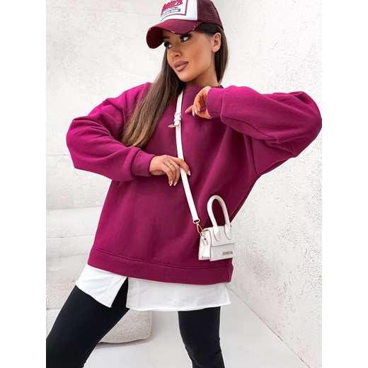 Bluza oversize damska czarna gruba z kapturem Shiny ze sklepu goodlookin.pl w kategorii Bluzy damskie - zdjęcie 178432763