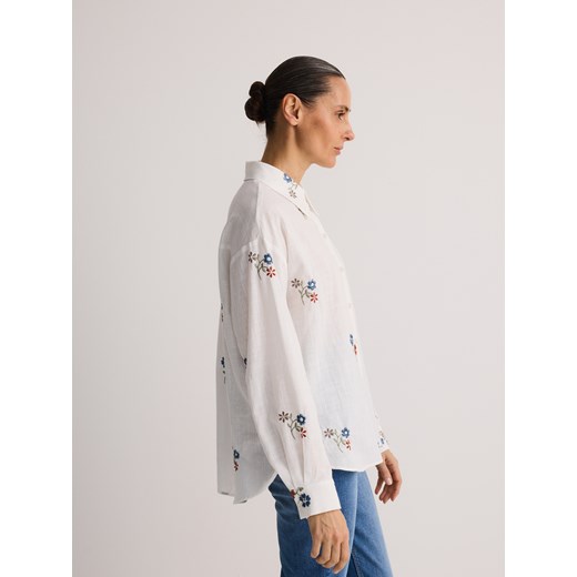 Reserved - Koszula z haftowanym wzorem - wielobarwny Reserved L Reserved