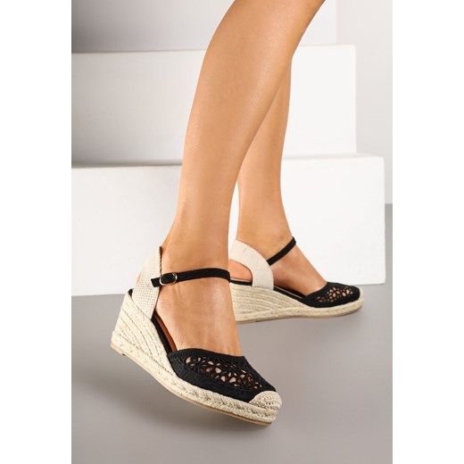 Espadryle damskie Born2be czarne boho 