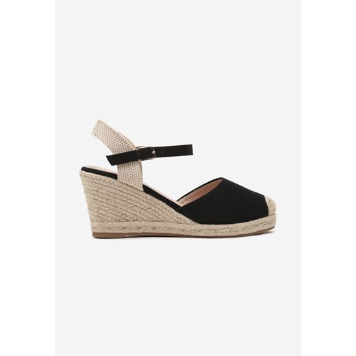 Espadryle damskie Born2be letnie z tkaniny eleganckie na koturnie
