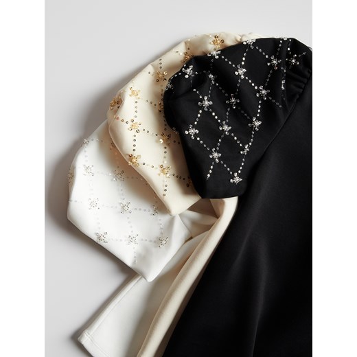 Bluzka damska Reserved z bawełny z okrągłym dekoltem z krótkim rękawem 