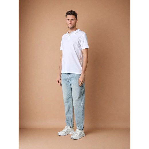 T-shirt męski Sinsay z krótkim rękawem biały na wiosnę 