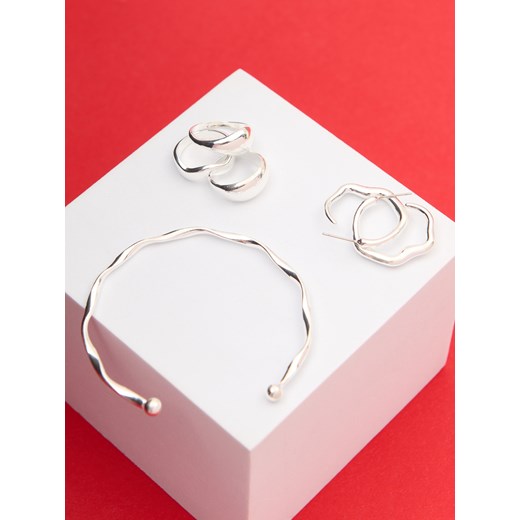 Sinsay - Zestaw biżuterii - srebrny Sinsay One Size Sinsay