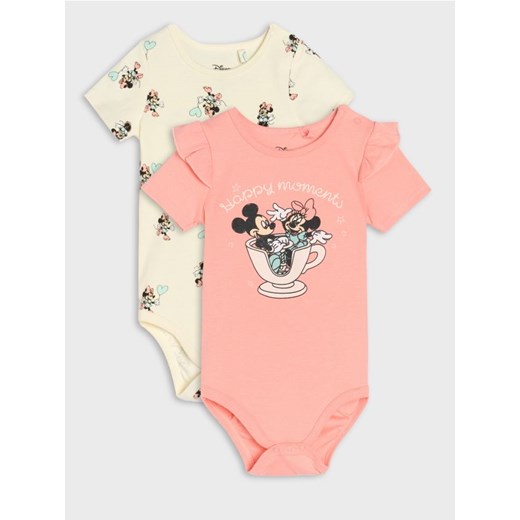 Sinsay - Body z krótkim rękawem 2 pack Minnie Mouse - pomarańczowy ze sklepu Sinsay w kategorii Odzież dla niemowląt - zdjęcie 178444380