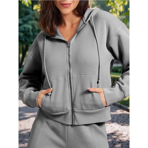 Sinsay - Bluza rozpinana - szary ze sklepu Sinsay w kategorii Bluzy damskie - zdjęcie 178444391