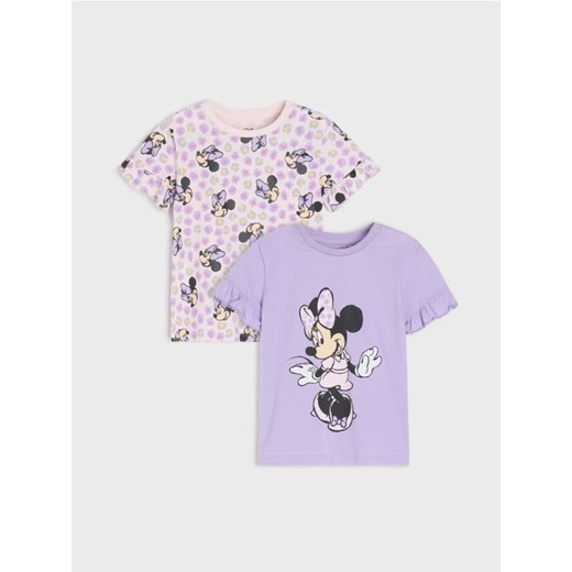 Sinsay - Koszulki 2 pack Minnie Mouse - fioletowy ze sklepu Sinsay w kategorii Kaftaniki i bluzki - zdjęcie 178444402