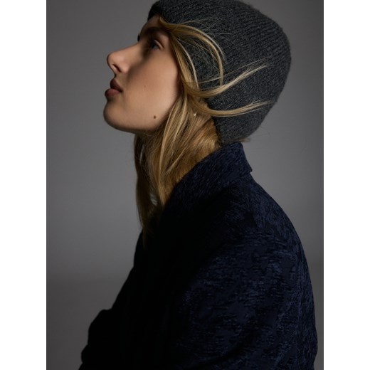 Reserved - Czapka beanie - ciemnoszary ze sklepu Reserved w kategorii Czapki zimowe damskie - zdjęcie 178445644