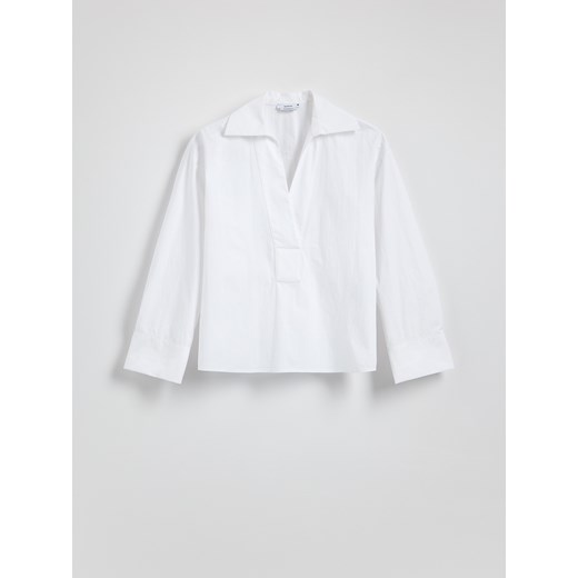 Reserved - Koszula z dekoltem V - złamana biel Reserved XS Reserved