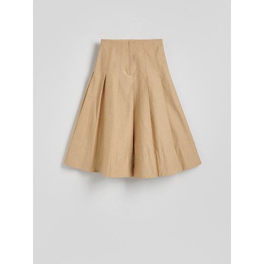 Reserved - Plisowana spódnica z zakładkami - kremowy Reserved XS Reserved