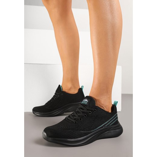Czarno-Miętowe Buty Sportowe Sneakersy Ombre na Piankowej Podeszwie Arelinas ze sklepu born2be.pl w kategorii Buty sportowe damskie - zdjęcie 178446654