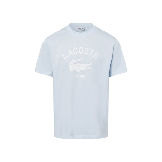 Lacoste Koszulka męska Mężczyźni Bawełna jasnoniebieski jednolity ze sklepu vangraaf w kategorii T-shirty męskie - zdjęcie 178449190