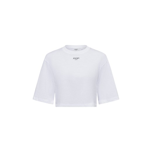 Joop Jeans Koszulka damska - Taky Kobiety Bawełna biały jednolity ze sklepu vangraaf w kategorii Bluzki damskie - zdjęcie 178449194