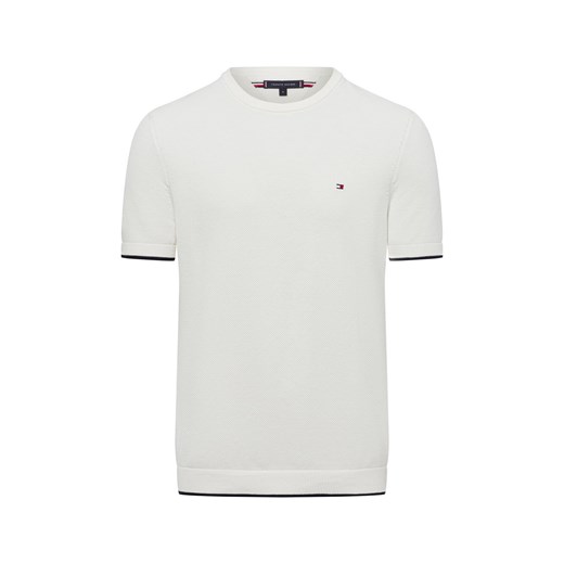 Tommy Hilfiger Męska koszula z dzianiny Mężczyźni Bawełna biały jednolity Tommy Hilfiger XL vangraaf
