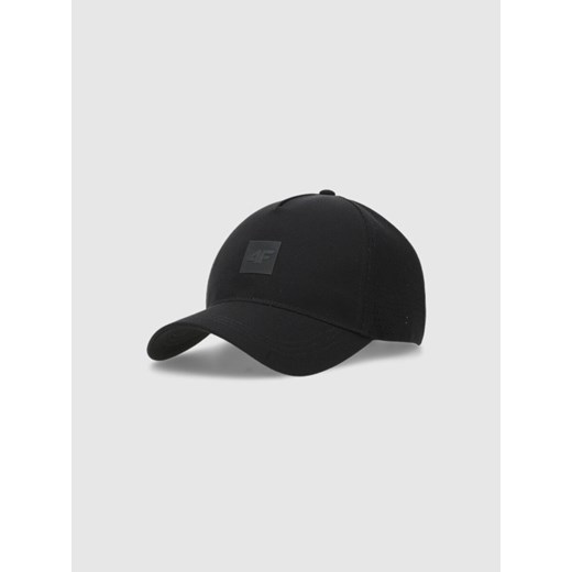 Czapka z daszkiem uniseks 4F 4FWSS25ACABU372 - czarna ze sklepu Sportstylestory.com w kategorii Czapki z daszkiem damskie - zdjęcie 178449474