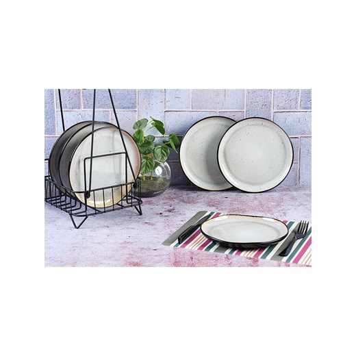 Björn Talerzyki deserowe (6 szt.) &quot;Iris&quot; w kolorze białym - Ø 21,5 cm Björn onesize okazyjna cena Limango Polska