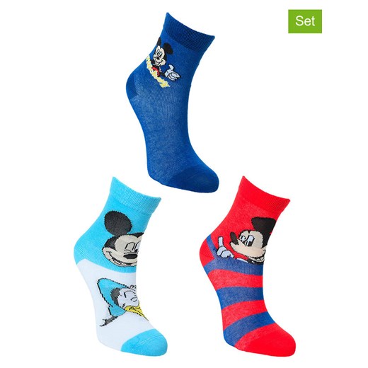 Disney Mickey Mouse Skarpety (3 pary) &quot;Myszka Miki&quot; ze wzorem ze sklepu Limango Polska w kategorii Skarpetki dziecięce - zdjęcie 178452070
