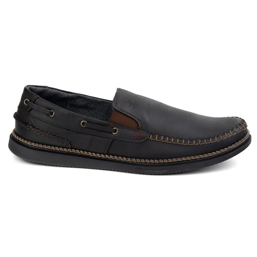 Buty męskie wsuwane 314GT czarne ze sklepu butyolivier w kategorii Mokasyny męskie - zdjęcie 178454822