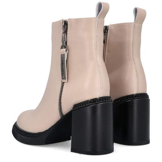 Botki Filippo skórzane na zimę na platformie 