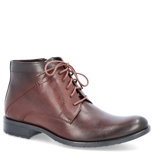 Eleganckie buty męskie zimowe - TAPI E-2372 BRĄZOWE ze sklepu Tymoteo.pl - sklep obuwniczy w kategorii Buty zimowe męskie - zdjęcie 178456990