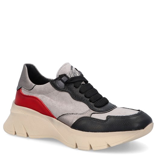 Hiszpańskie sneakersy premium - HISPANITAS CHI243617 CZARNO-SZARE ze sklepu Tymoteo.pl - sklep obuwniczy w kategorii Buty sportowe damskie - zdjęcie 178457084