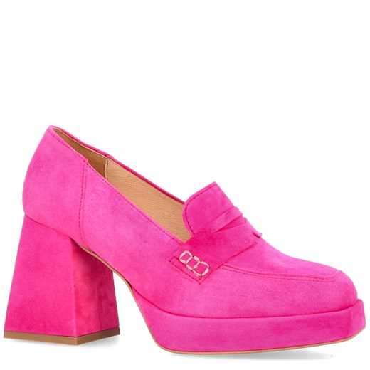 Designerskie czółenka na platformie - TYMOTEO G1018 RÓŻOWE Tymoteo 37 Tymoteo.pl - sklep obuwniczy okazyjna cena