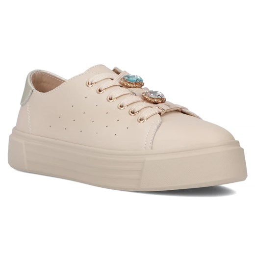 Damskie buty sportowe - FILIPPO DP6854/25 BEŻOWE ze sklepu Tymoteo.pl - sklep obuwniczy w kategorii Trampki damskie - zdjęcie 178462212