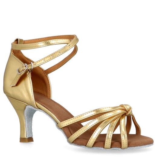 Profesjonalne elastyczne buty do tańca latino - TYMOTEO D6 Taneczne ZŁOTE  7CM ze sklepu Tymoteo.pl - sklep obuwniczy w kategorii Sandały damskie - zdjęcie 178463373