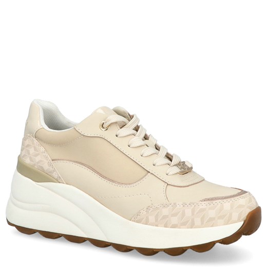 Wygodne sneakersy damskie - GEOX D.SPHERICA D45WAA BEŻOWE ze sklepu Tymoteo.pl - sklep obuwniczy w kategorii Buty sportowe damskie - zdjęcie 178470300