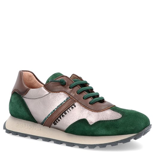 Hiszpańskie sneakersy - HISPANITAS CHI243689 ZIELONO-SREBRNE ze sklepu Tymoteo.pl - sklep obuwniczy w kategorii Buty sportowe damskie - zdjęcie 178473040