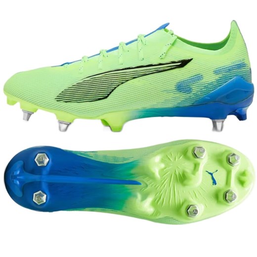Buty Puma Ultra 5 Ultimate MxSG 107883-03 zielone ze sklepu ButyModne.pl w kategorii Buty sportowe męskie - zdjęcie 178475372
