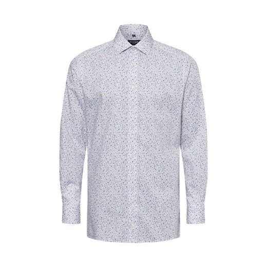 OLYMP Luxor modern Fit Męska koszula biznesowa - Modern Fit Mężczyźni Modern Fit Bawełna biały wzorzysty ze sklepu vangraaf w kategorii Koszule męskie - zdjęcie 178480921