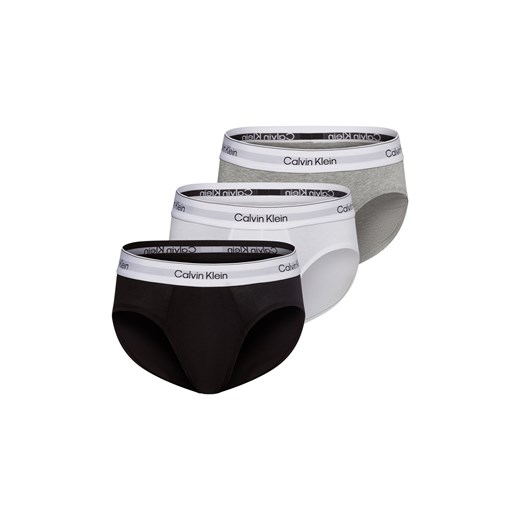 Calvin Klein Męskie slipy 3-pack Mężczyźni Bawełna czarny jednolity ze sklepu vangraaf w kategorii Majtki męskie - zdjęcie 178480942