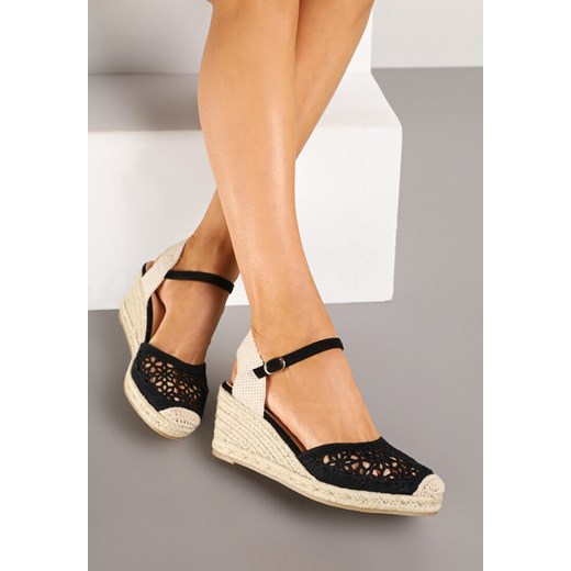 Espadryle damskie Renee z klamrą eleganckie na koturnie