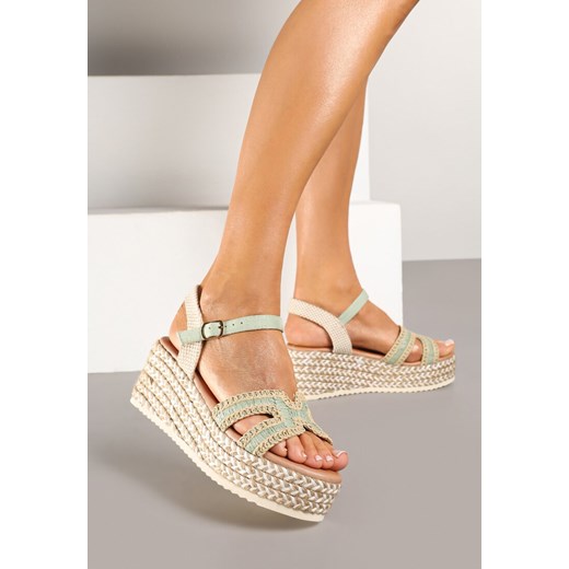 Espadryle damskie Renee zielone na lato boho