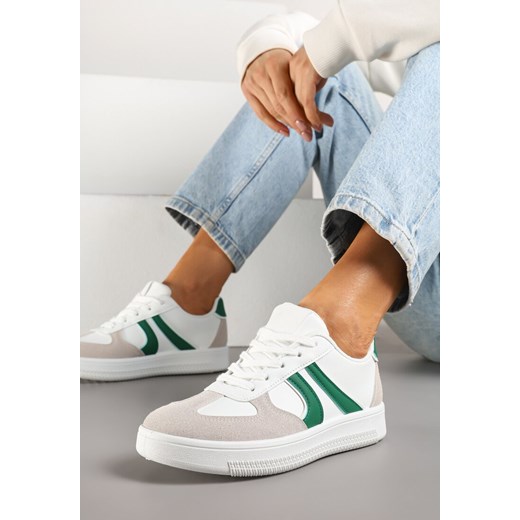 Biało-Zielone Sneakersy Klasyczne Tenisówki Setinora ze sklepu renee.pl w kategorii Buty sportowe damskie - zdjęcie 178492463