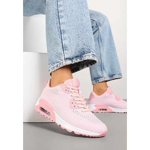 Różowe Buty Sportowe Sneakersy Ozdobione Przezroczystą Wstawką Zalitea ze sklepu renee.pl w kategorii Buty sportowe damskie - zdjęcie 178492793