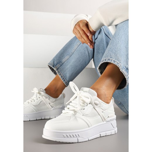 Białe Sneakersy Streetwearowe na Niskiej Platformie Veniffia ze sklepu renee.pl w kategorii Buty sportowe damskie - zdjęcie 178494850