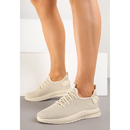 Beżowe Elastyczne Buty Sportowe Sneakersy Nuriane ze sklepu renee.pl w kategorii Buty sportowe damskie - zdjęcie 178496581