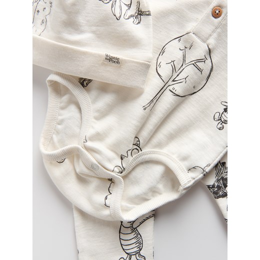 Reserved - Bawełniany komplet Kubuś Puchatek - złamana biel Reserved 80 (9-12 m.) Reserved