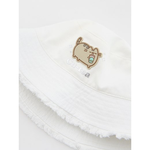 Reserved - Kapelusz bucket hat Pusheen - złamana biel Reserved 7-9 lat Reserved