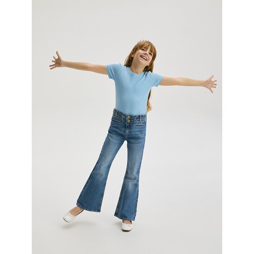 Reserved - Jeansy bootcut fit - niebieski Reserved 134 (8 lat) Reserved