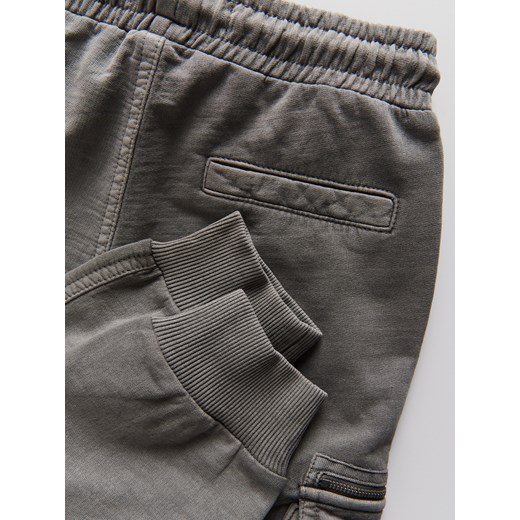 Reserved - Bawełniane joggery cargo - ciemnoszary Reserved 134 (8 lat) Reserved