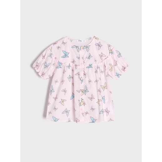 Sinsay - Koszula z lekkiej dzianiny w kolorowe motyle - wielobarwny Sinsay 134 Sinsay