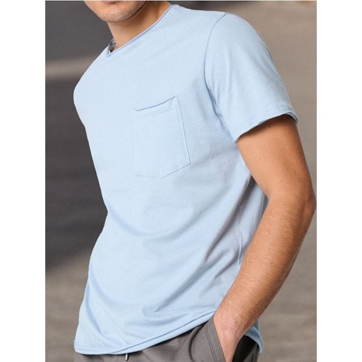 Sinsay - Koszulka - błękitny ze sklepu Sinsay w kategorii T-shirty męskie - zdjęcie 178502594
