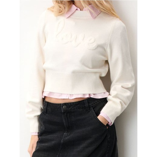 Sinsay - Sweter - kremowy ze sklepu Sinsay w kategorii Swetry damskie - zdjęcie 178502680