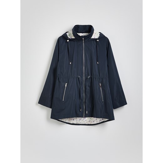 Reserved - Taliowana kurtka z kapturem - granatowy Reserved M Reserved